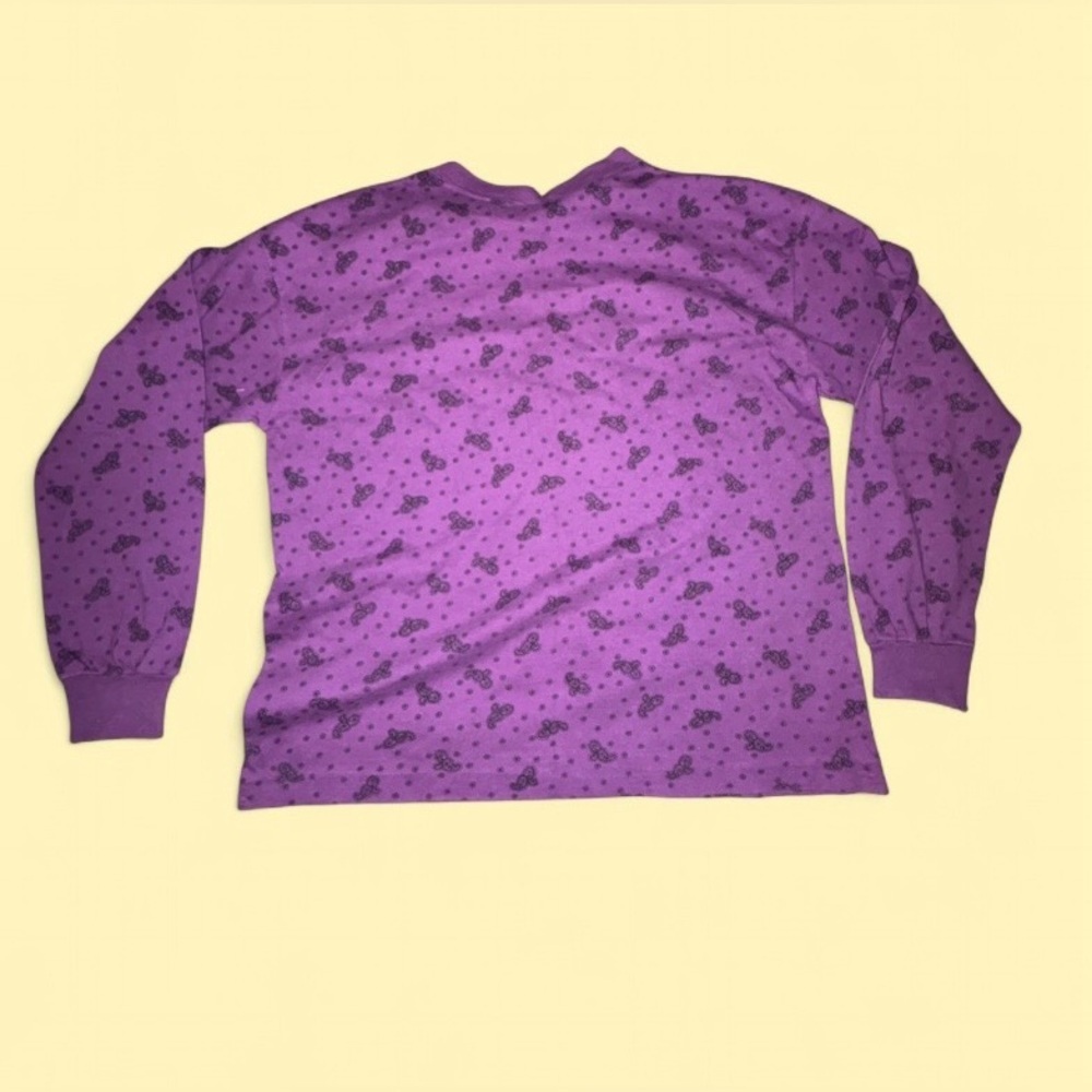 Palmettos Purple Paisley Long Sleeve Crew Neck Pullover - Size Small - Picture 5 of 5